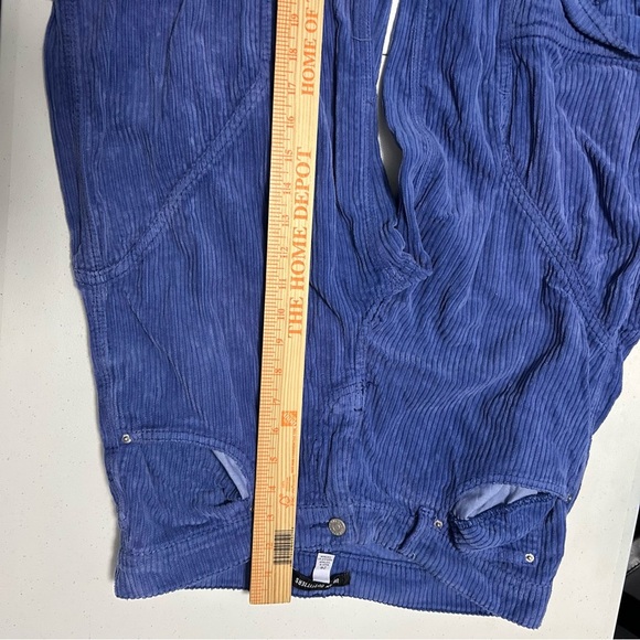 Urban Outfitters Blue Corduroy Pants Carpenter Baggy Cargo Size 26 L2 - Picture 7 of 8